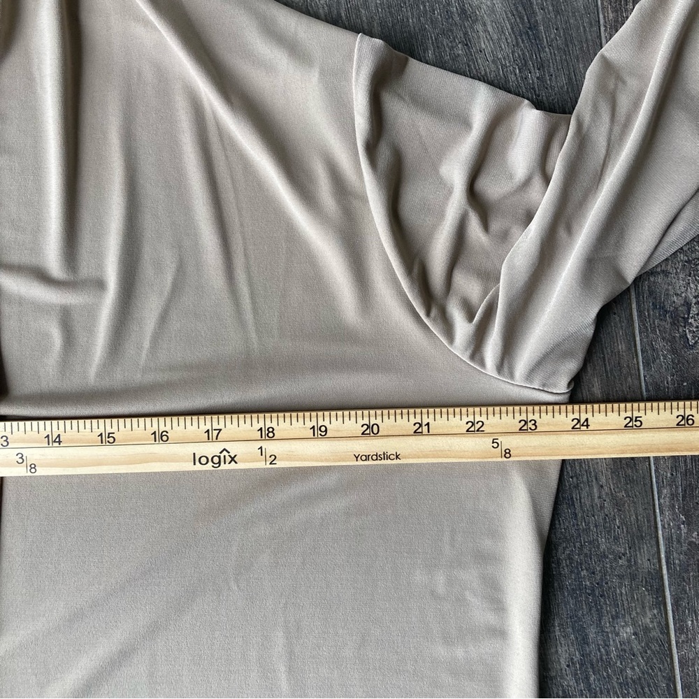 Susan Graver Beige Open Front Cardigan - Picture 5 of 6
